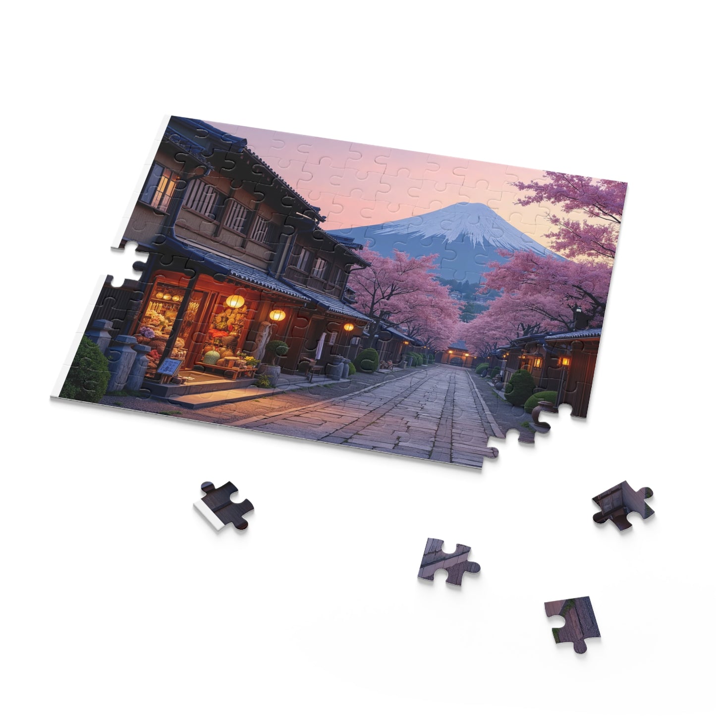 Edo Twilight: A Scenic Jigsaw Puzzle of Old Japan (120, 252, 500-Piece)