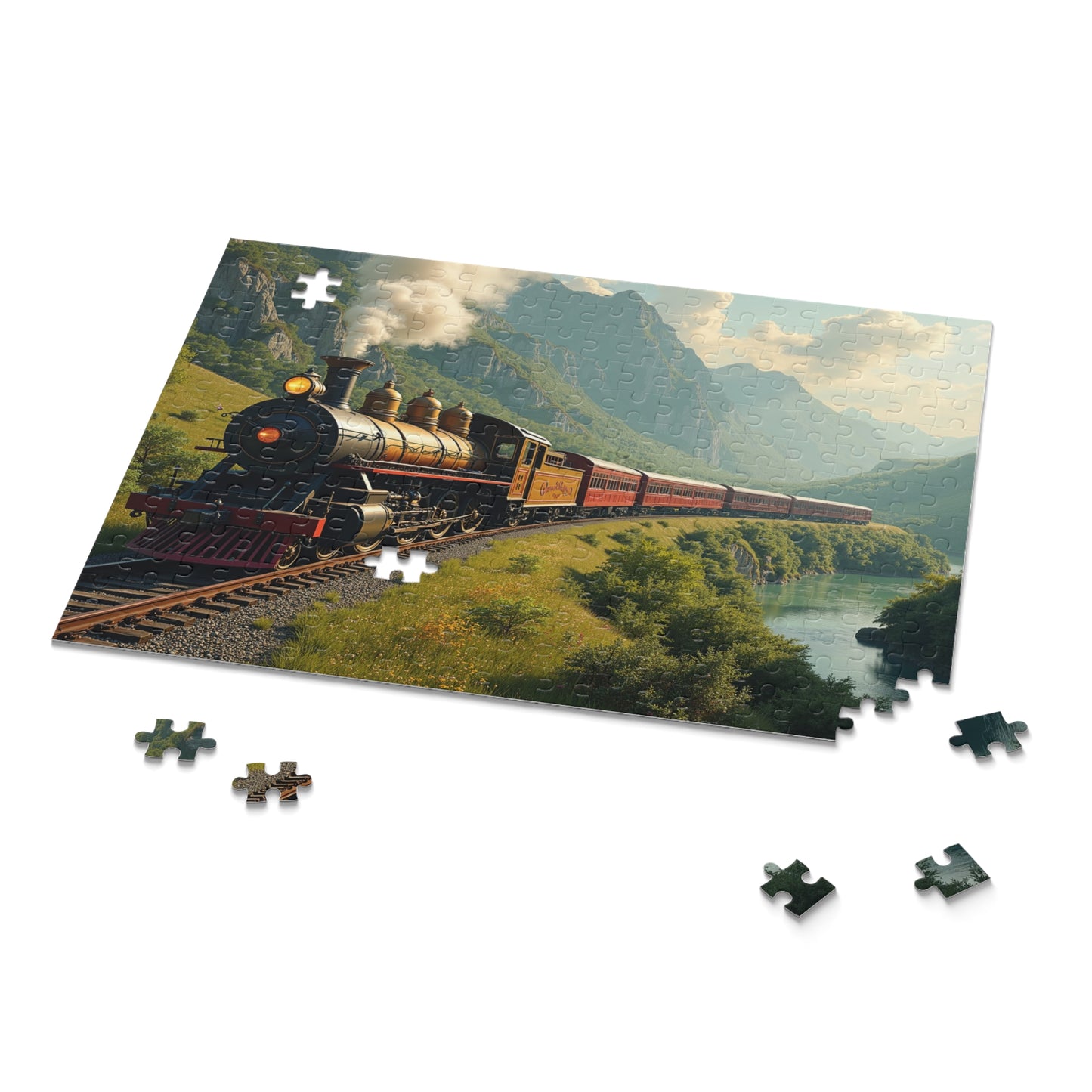 Vintage Steam Train Puzzle (120, 252, 500-Piece) (120, 252, 500-Piece)