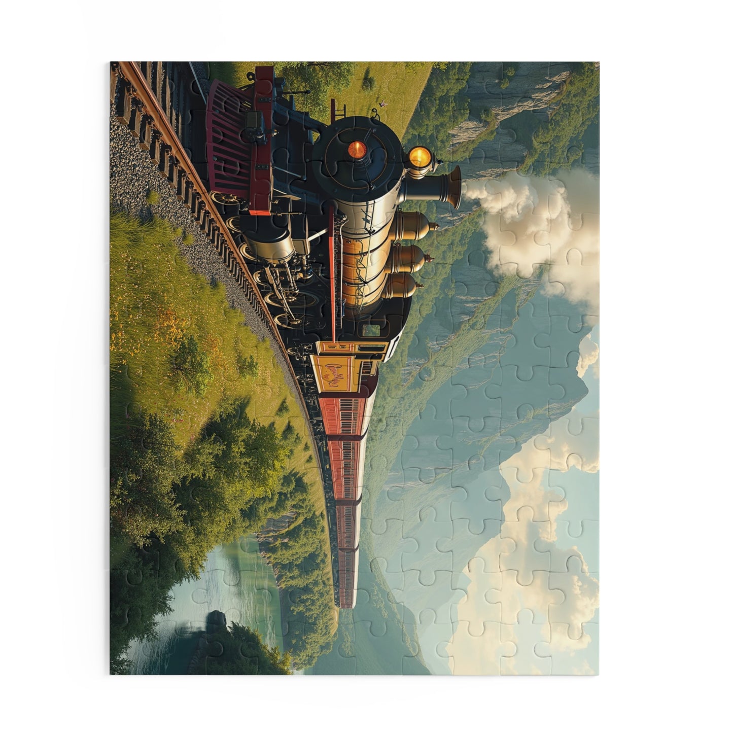 Vintage Steam Train Puzzle (120, 252, 500-Piece) (120, 252, 500-Piece)