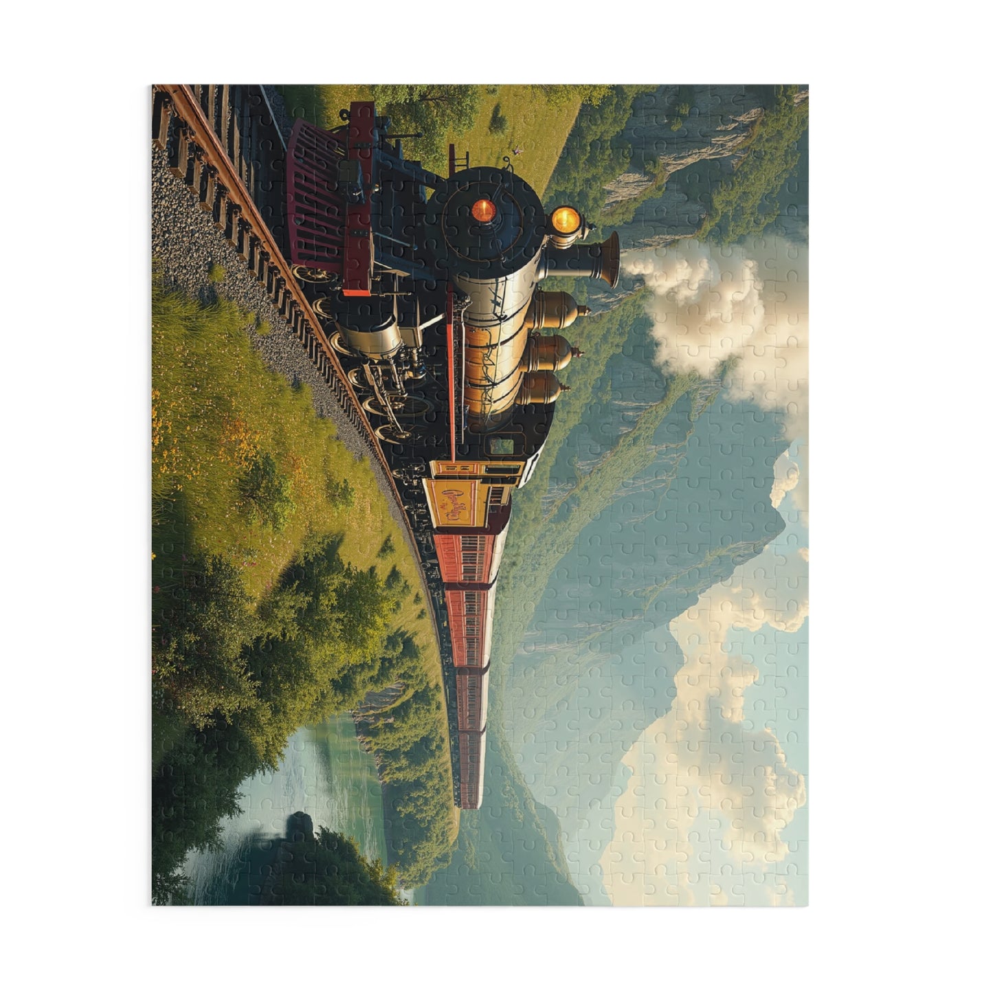 Vintage Steam Train Puzzle (120, 252, 500-Piece) (120, 252, 500-Piece)