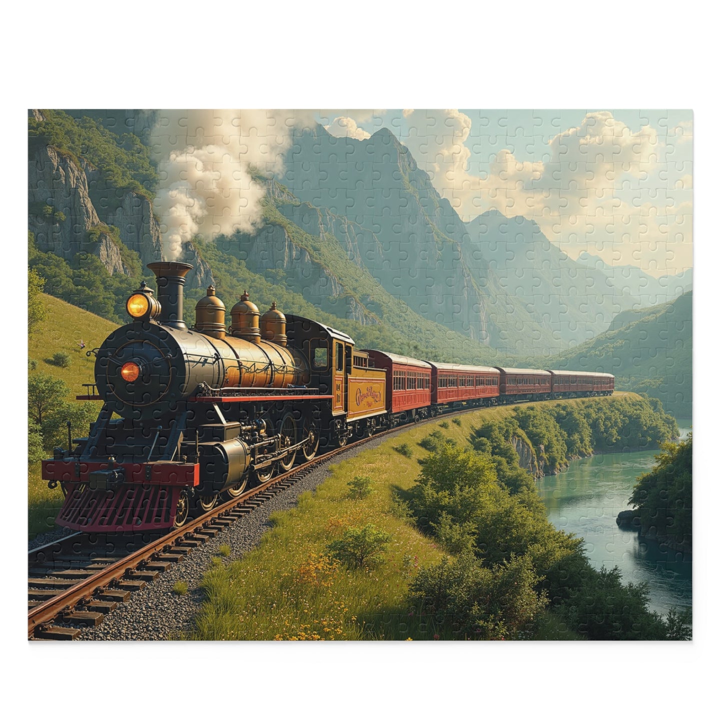 Vintage Steam Train Puzzle (120, 252, 500-Piece) (120, 252, 500-Piece)