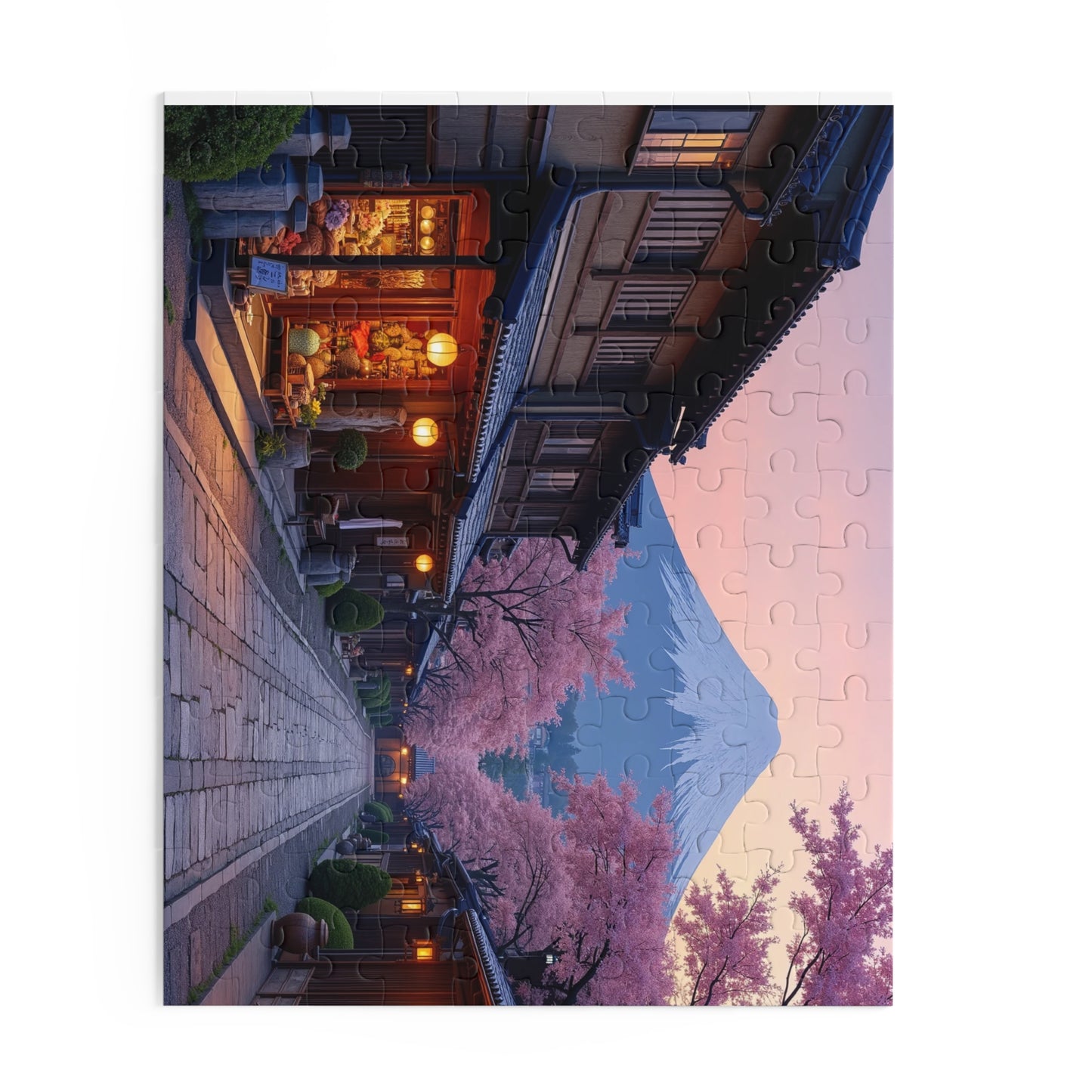 Edo Twilight: A Scenic Jigsaw Puzzle of Old Japan (120, 252, 500-Piece)