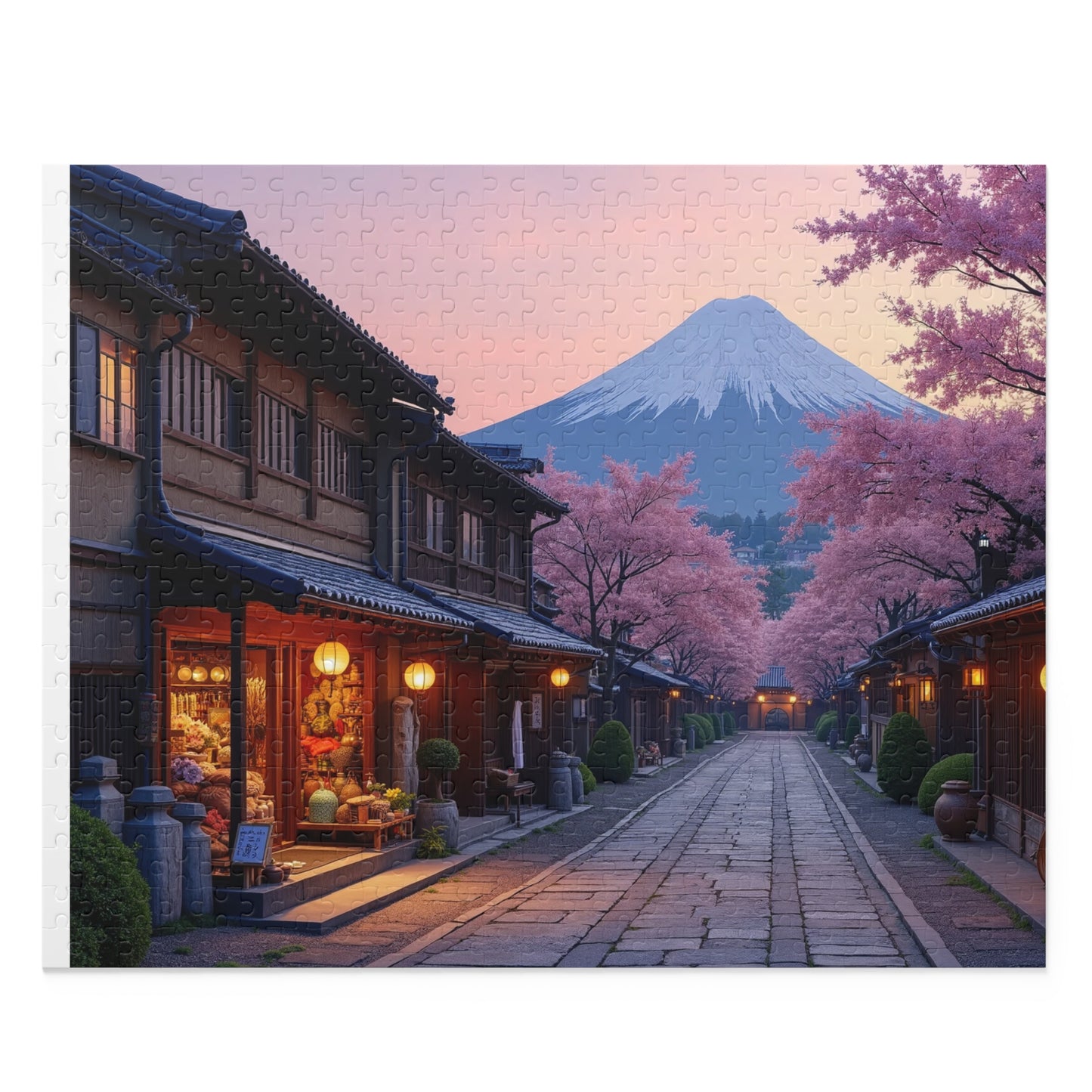 Edo Twilight: A Scenic Jigsaw Puzzle of Old Japan (120, 252, 500-Piece)