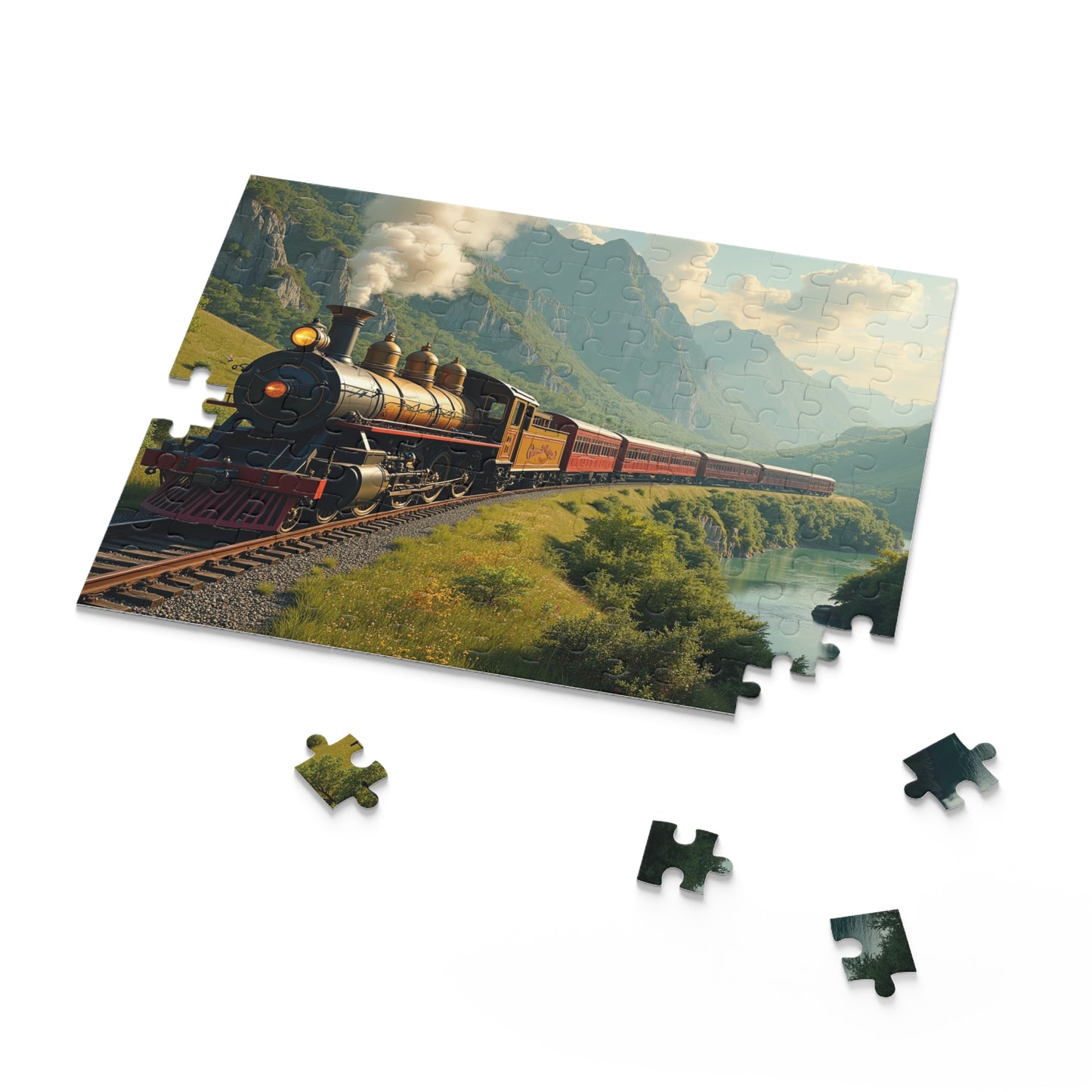 Vintage Steam Train Puzzle (120, 252, 500-Piece) (120, 252, 500-Piece)