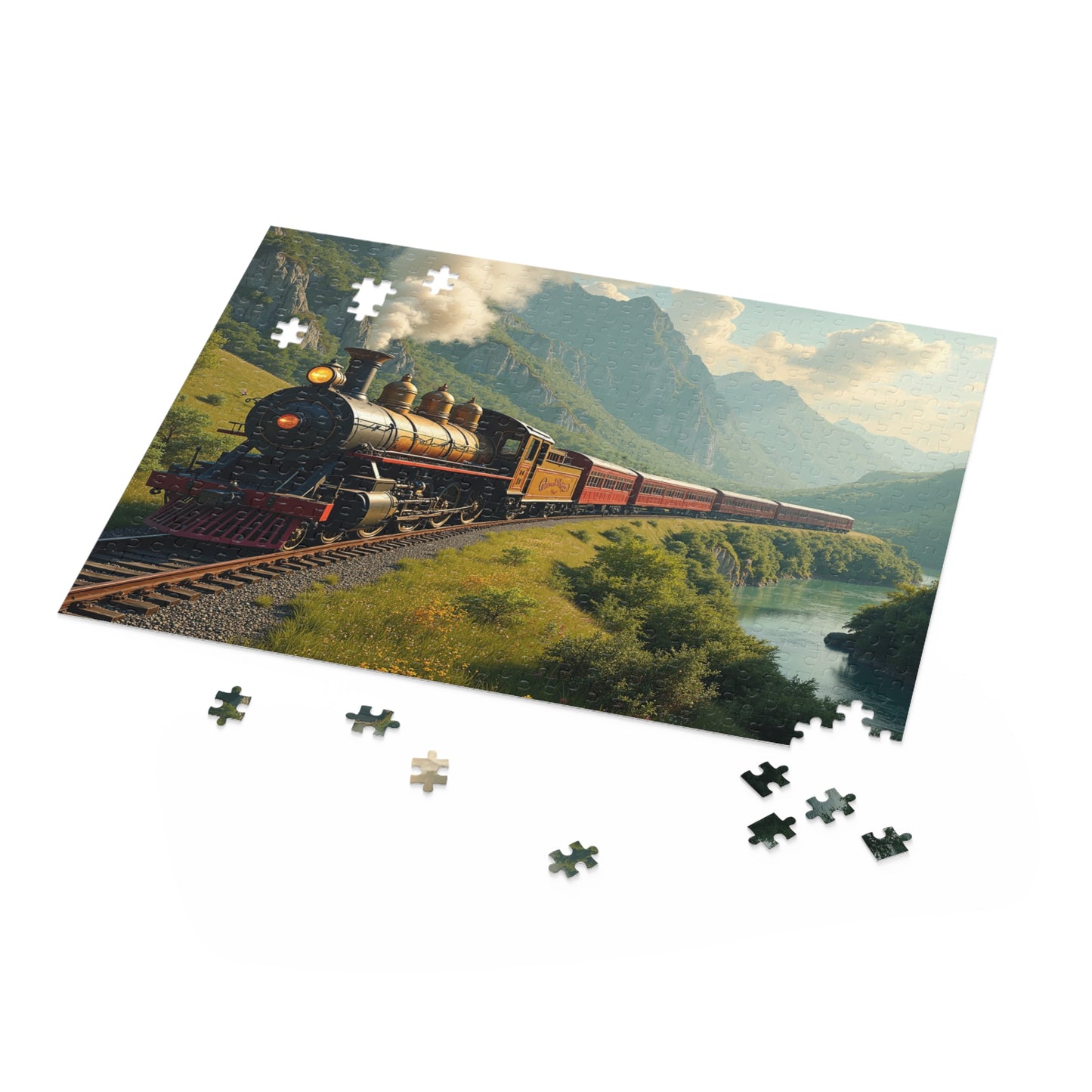 Vintage Steam Train Puzzle (120, 252, 500-Piece) (120, 252, 500-Piece)