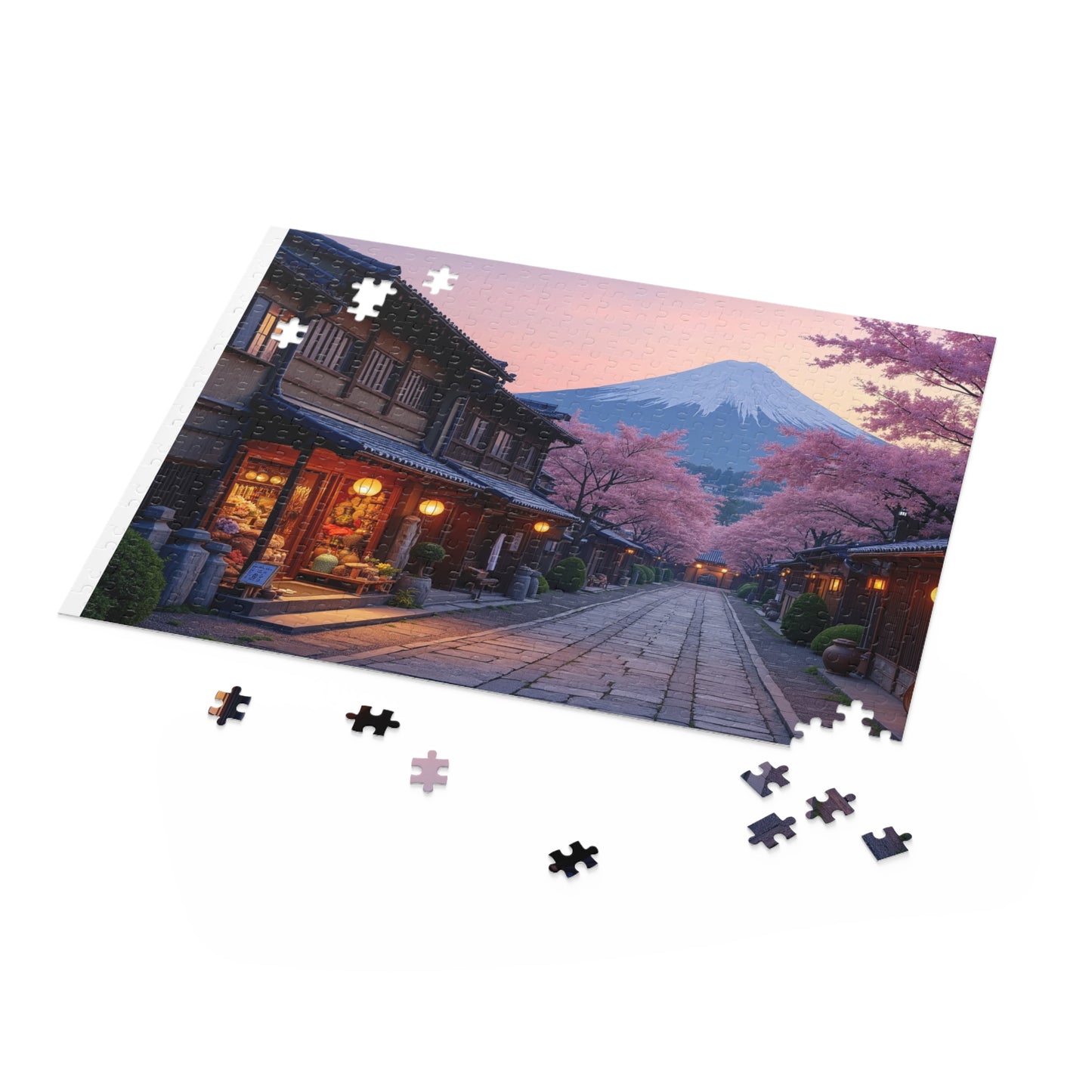 Edo Twilight: A Scenic Jigsaw Puzzle of Old Japan (120, 252, 500-Piece)